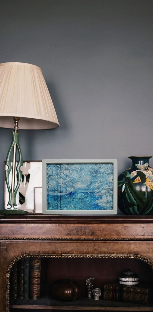 油絵油彩 油彩画 絵画 【白い池】