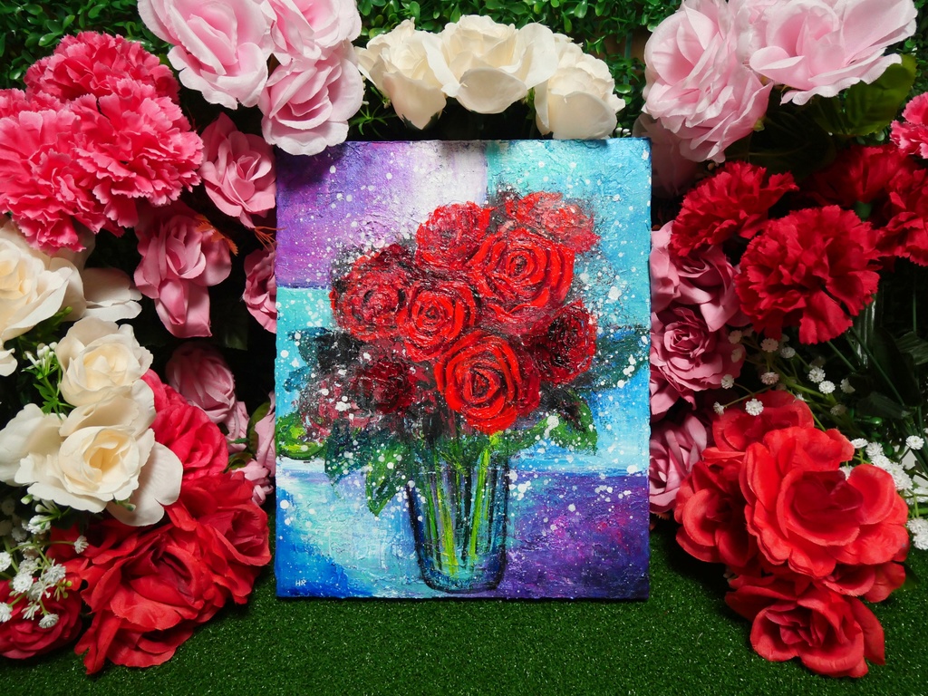 油絵 絵画 【薔薇】