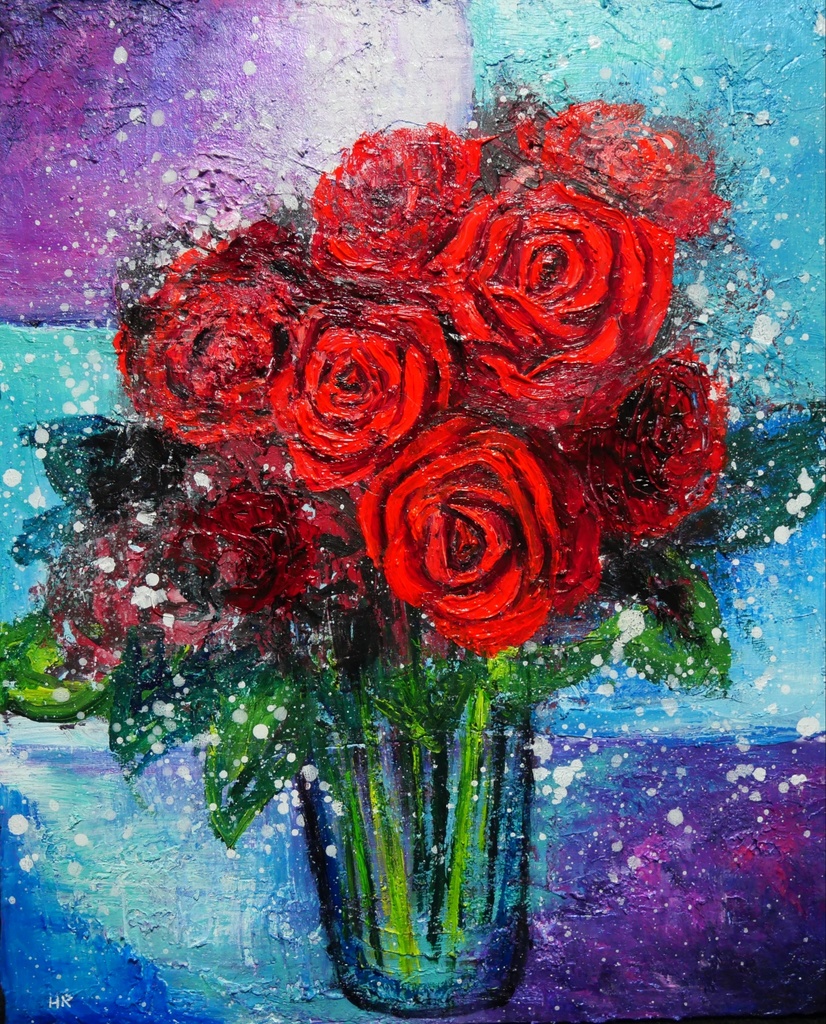 油絵 絵画 【薔薇】