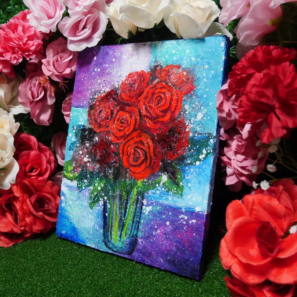 油絵 絵画 【薔薇】