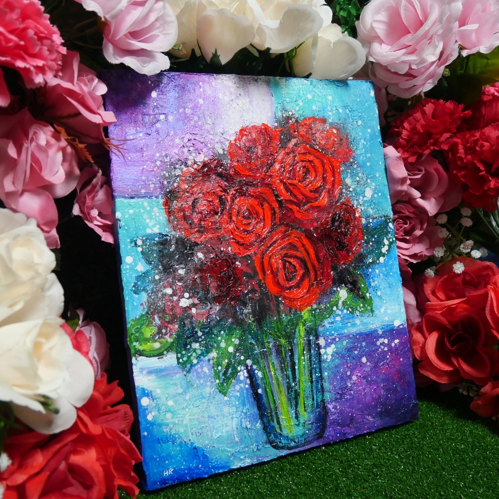 油絵 絵画 【薔薇】