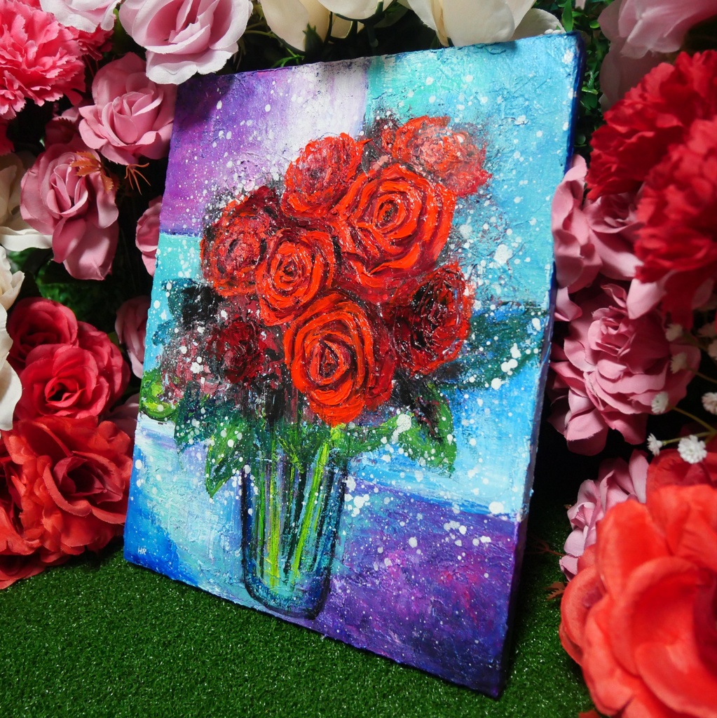 油絵 絵画 【薔薇】