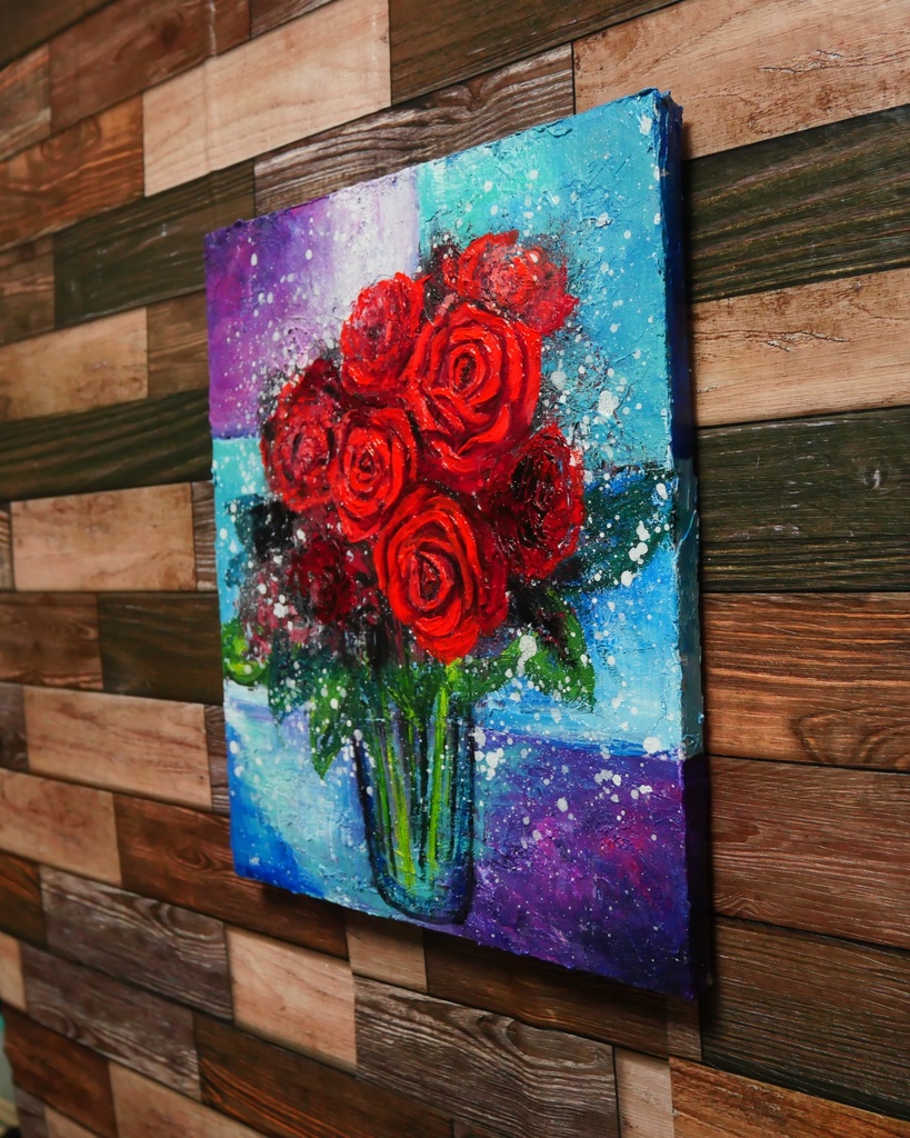 油絵 絵画 【薔薇】