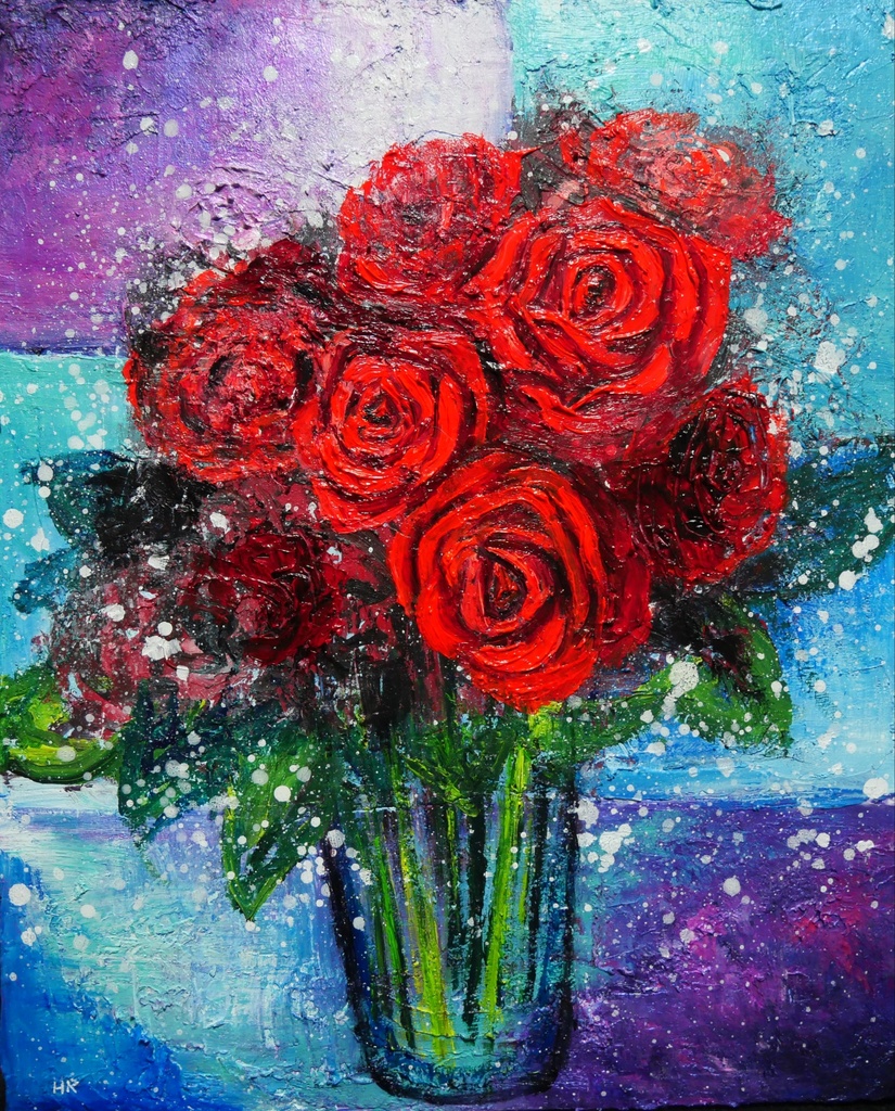 油絵 絵画 【薔薇】