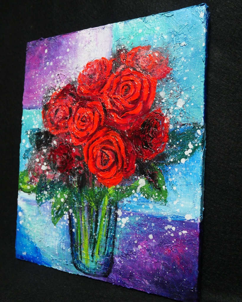 油絵 絵画 【薔薇】