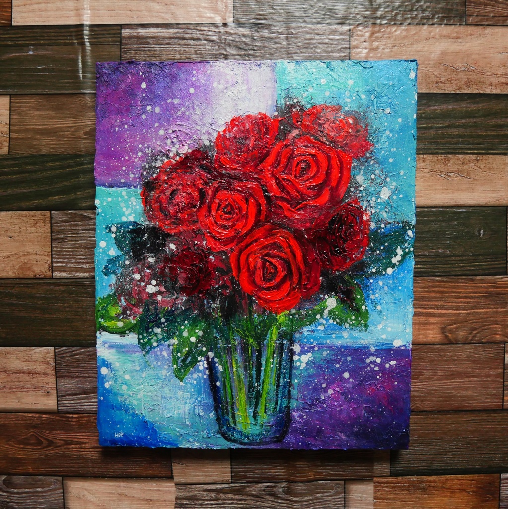 油絵 絵画 【薔薇】