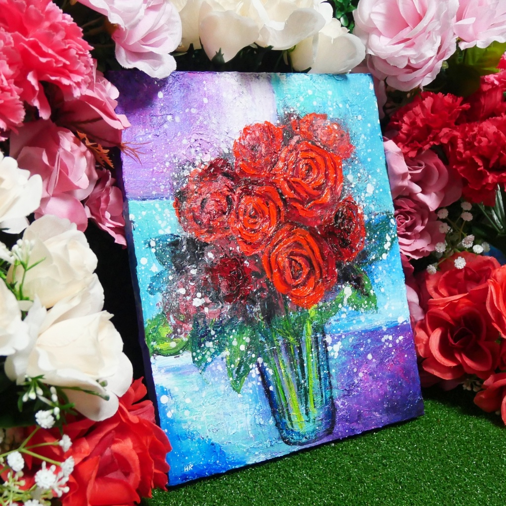 油絵 絵画 【薔薇】