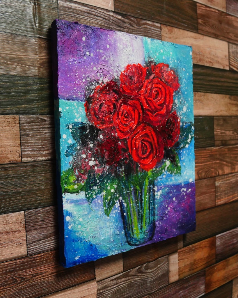 油絵 絵画 【薔薇】