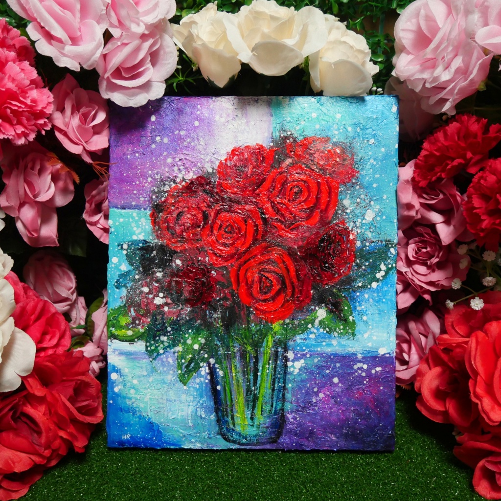 油絵 絵画 【薔薇】