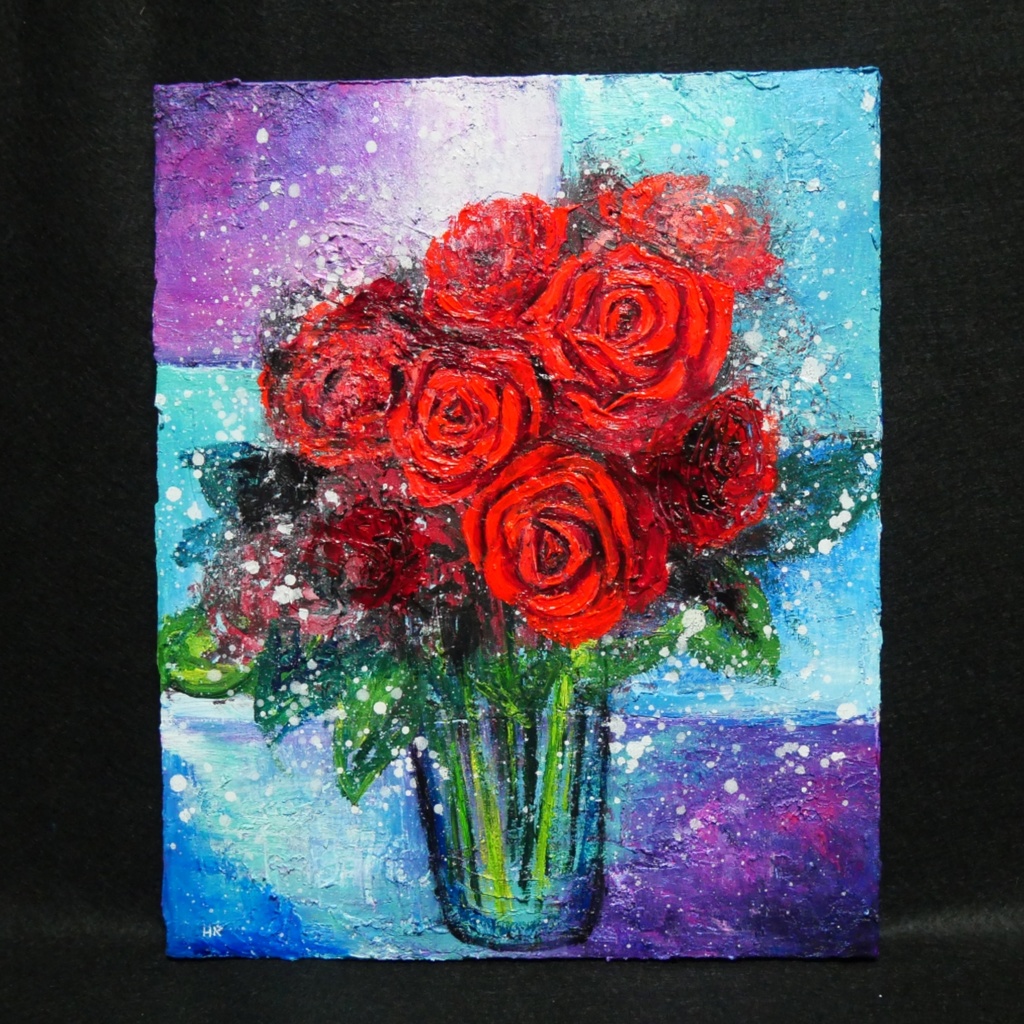 油絵 絵画 【薔薇】