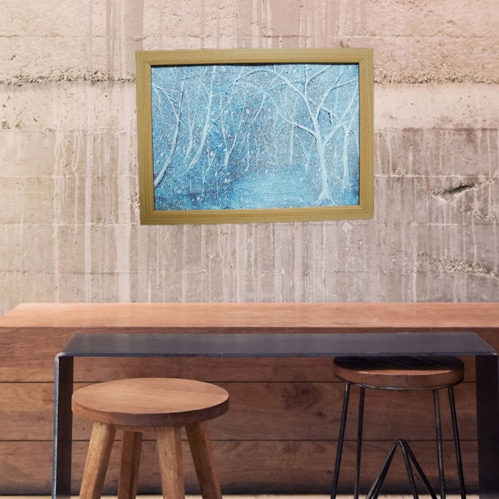 油絵 絵画 【吹雪の森】