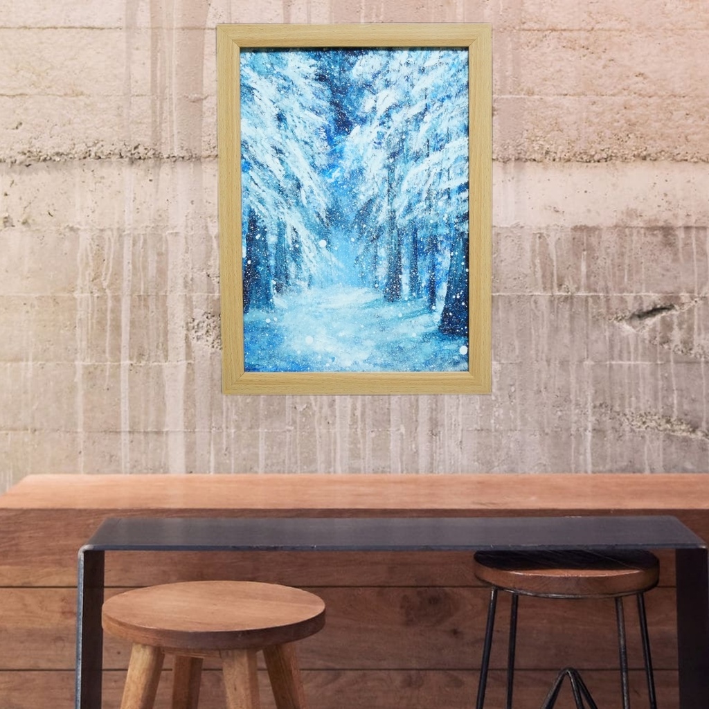 油絵 絵画 【森の冬】