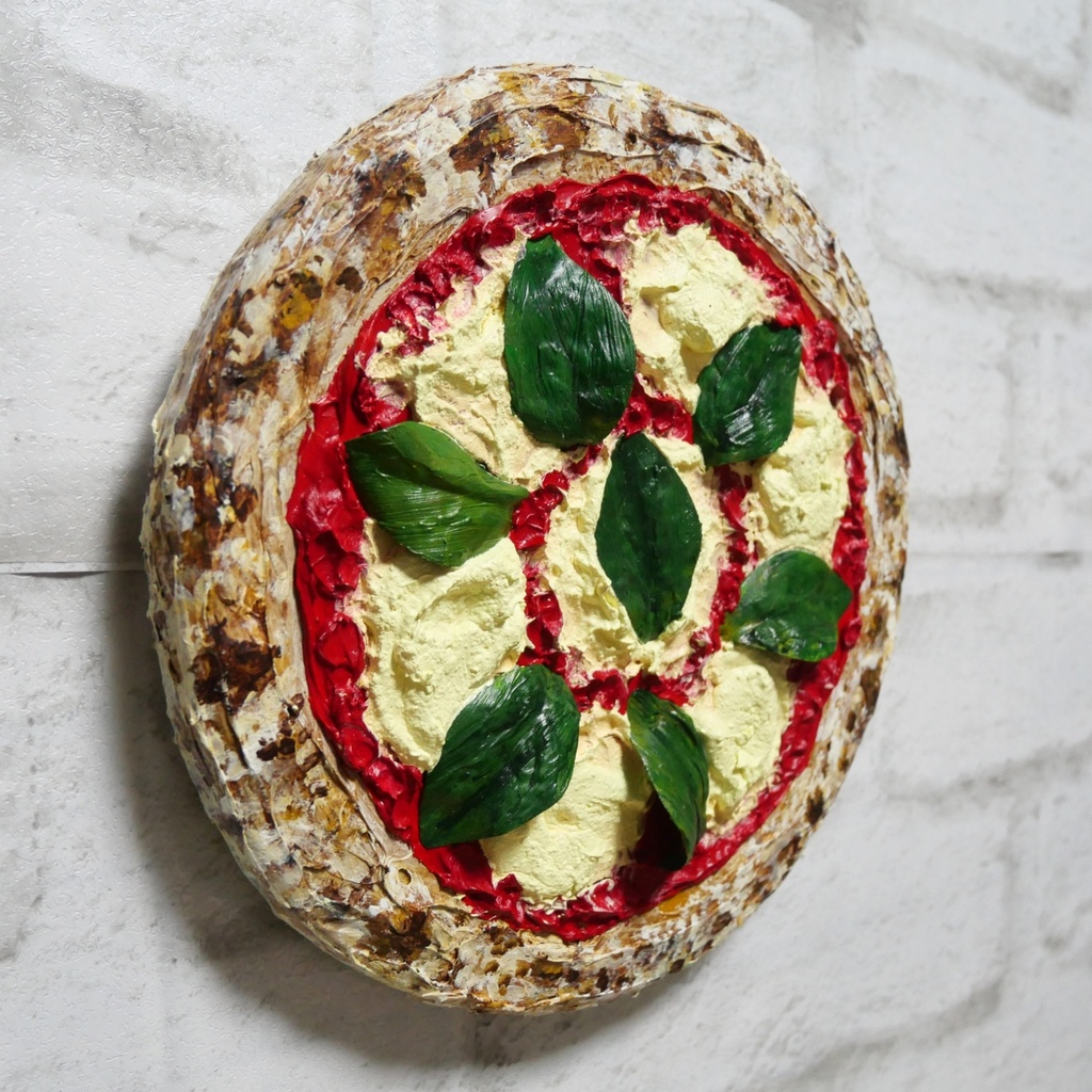 油絵 油彩 油彩画 絵画 絵 円形【ピザ】