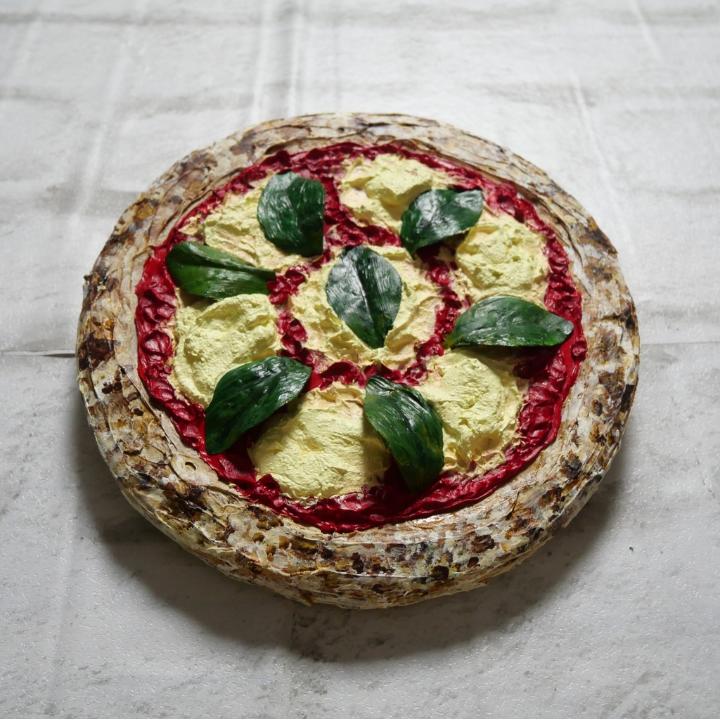 油絵 油彩 油彩画 絵画 絵 円形【ピザ】