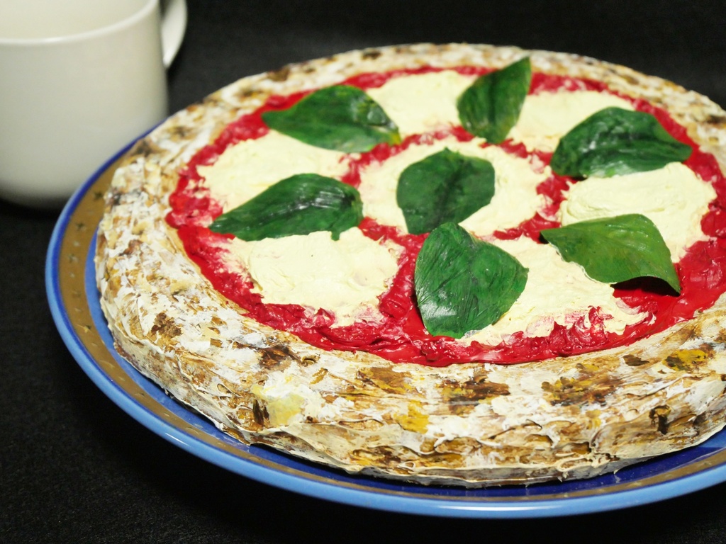 油絵 油彩 油彩画 絵画 絵 円形【ピザ】