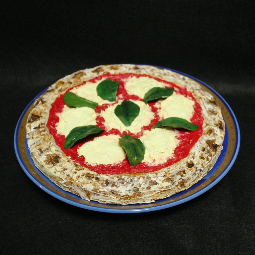 油絵 油彩 油彩画 絵 絵画 円形【ピザ】