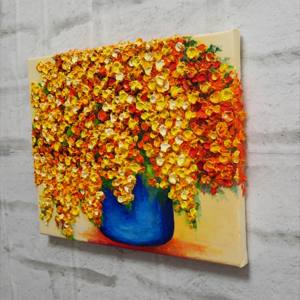 油絵 油彩 油彩画 絵画【ミモザ】