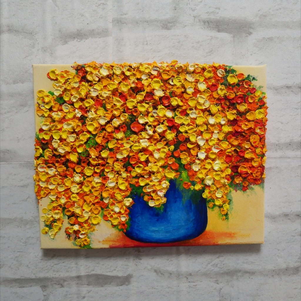 油絵 油彩 油彩画 絵画【ミモザ】