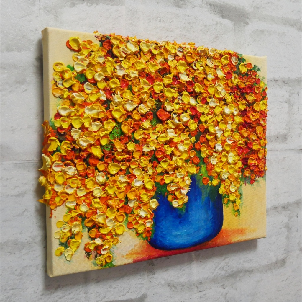 油絵 油彩 油彩画 絵画【ミモザ】