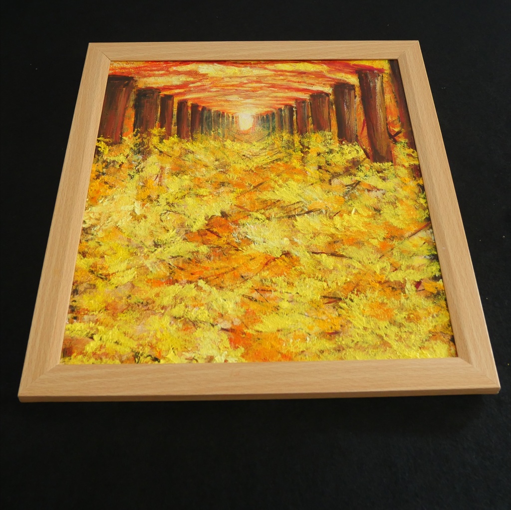 油絵 油彩 油彩画 絵画【銀杏並木】