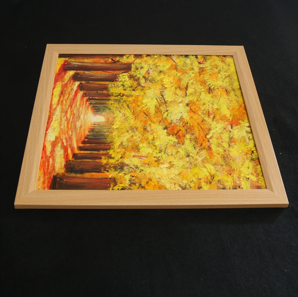 油絵 油彩 油彩画 絵画【銀杏並木】