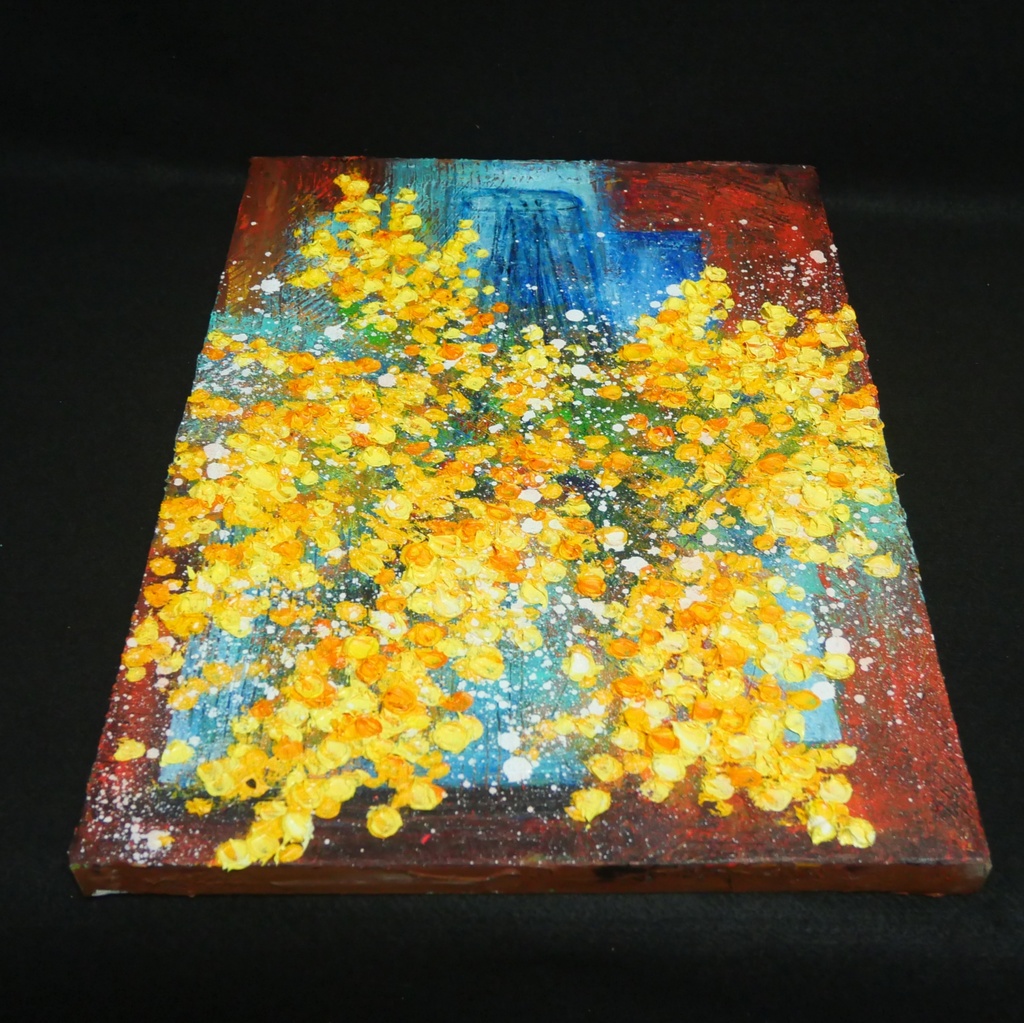 油絵 油彩 油彩画 絵 絵画【ミモザ】