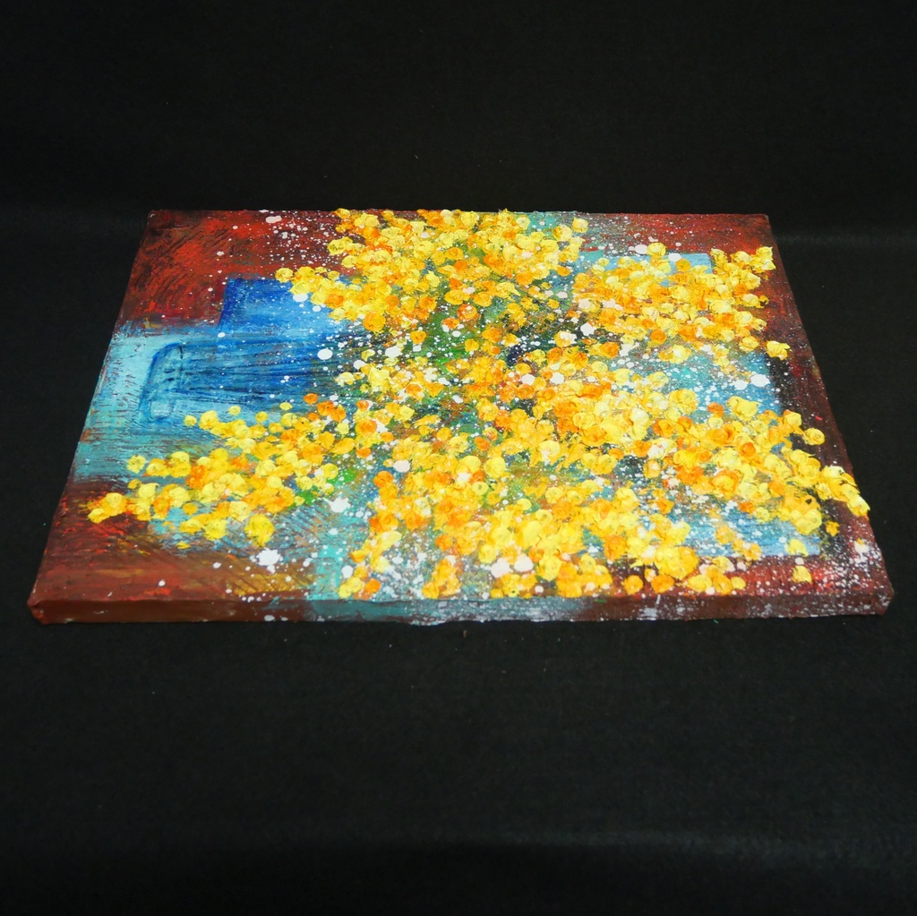 油絵 油彩 油彩画 絵 絵画【ミモザ】