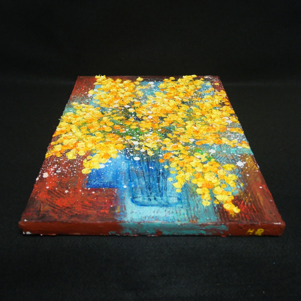 油絵 油彩 油彩画 絵 絵画【ミモザ】