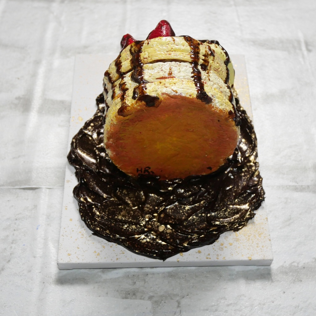 油絵 油彩 油彩画 絵 絵画 【ゴールドダスト・デザート】