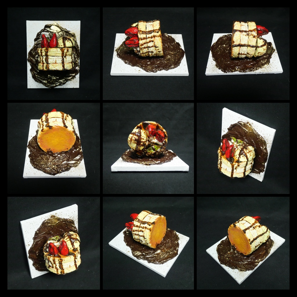 油絵 油彩 油彩画 絵 絵画 【ゴールドダスト・デザート】