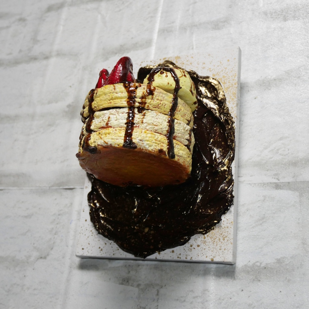 油絵 油彩 油彩画 絵 絵画 【ゴールドダスト・デザート】