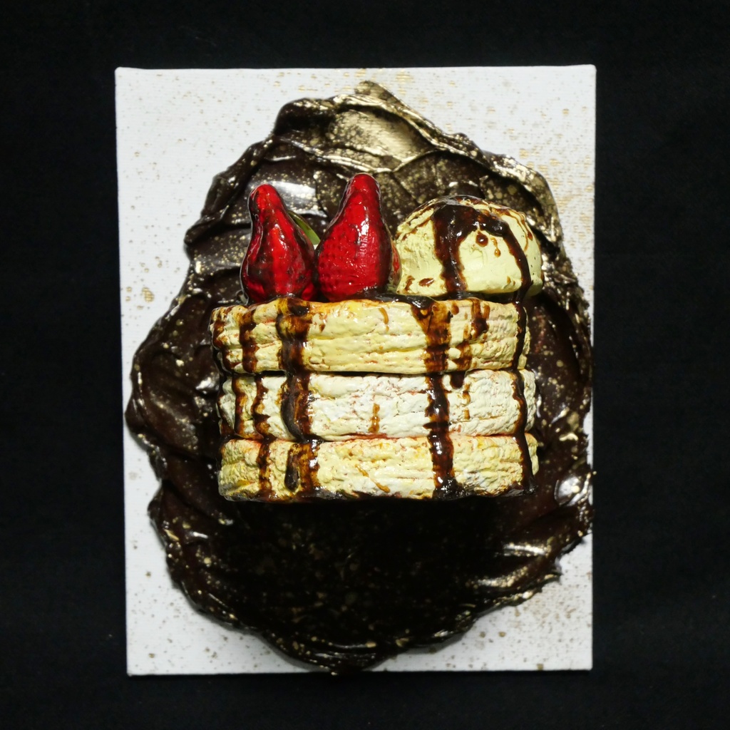 油絵 油彩 油彩画 絵 絵画 【ゴールドダスト・デザート】