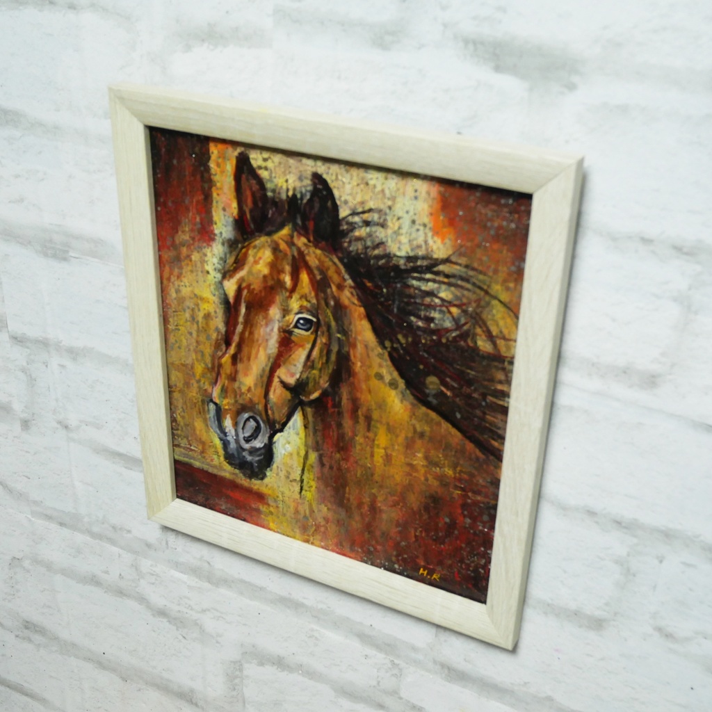 油絵 油彩 油彩画 絵 絵画 【静かなる王者】