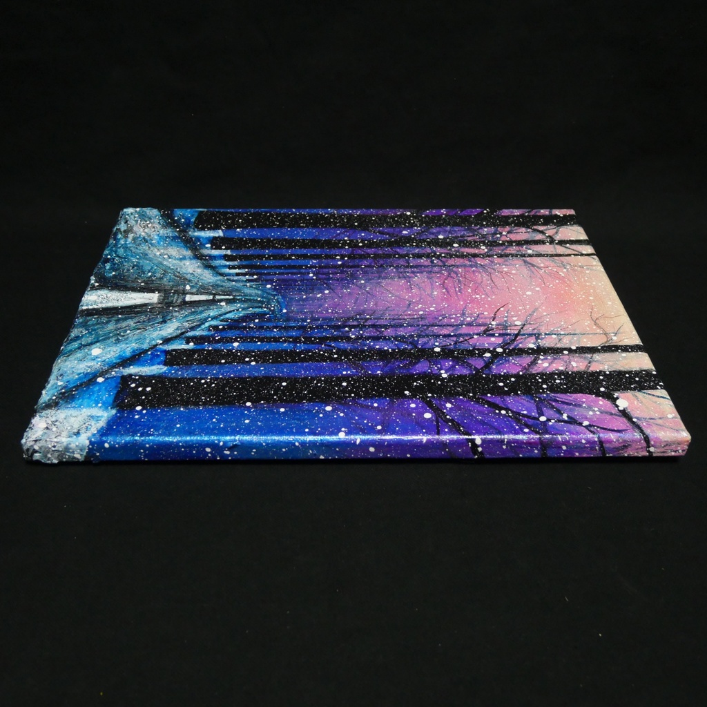 油絵 油彩 油彩画 絵 絵画 【雪降る幻想】