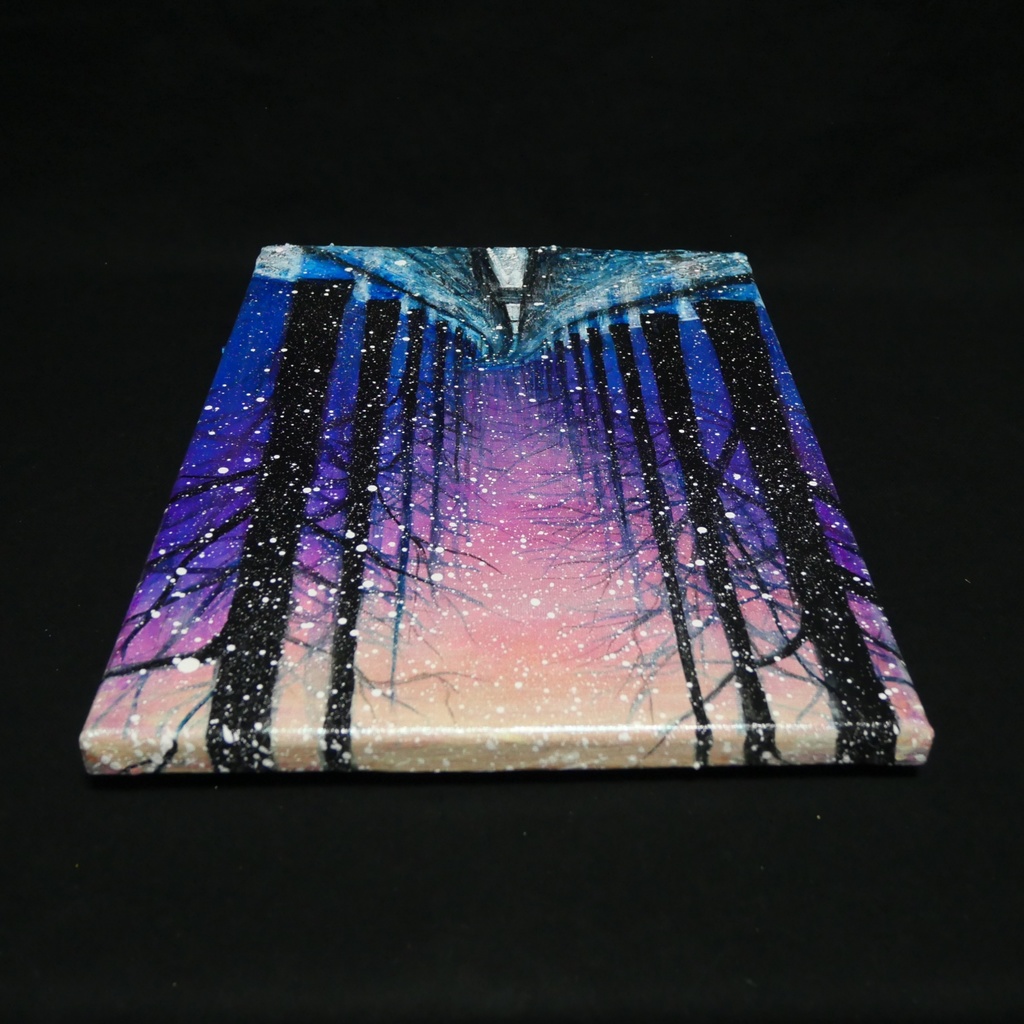 油絵 油彩 油彩画 絵 絵画 【雪降る幻想】