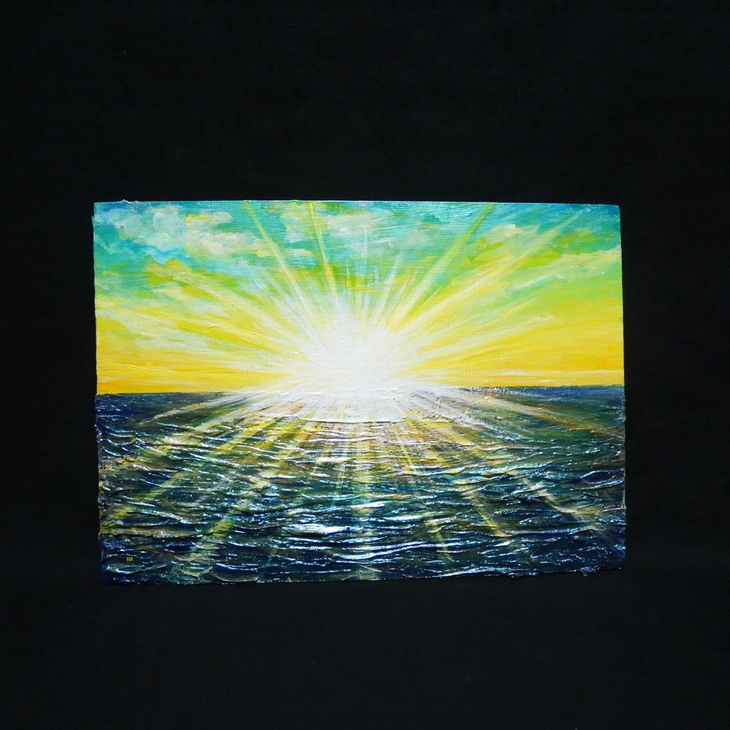 油絵 油彩 油彩画 絵 絵画 【希望の朝】