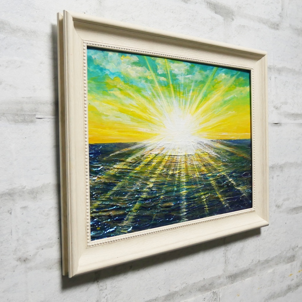 油絵 油彩 油彩画 絵 絵画 【希望の朝】