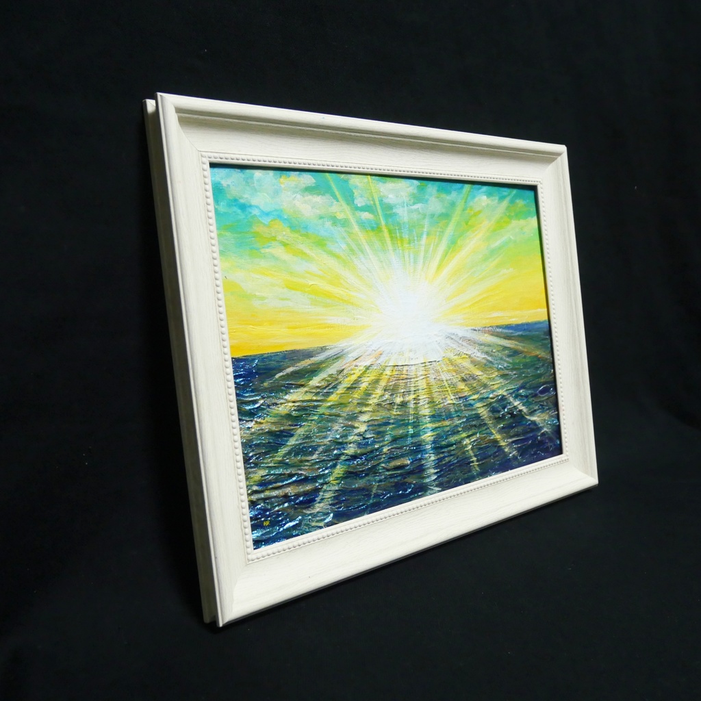 油絵 油彩 油彩画 絵 絵画 【希望の朝】