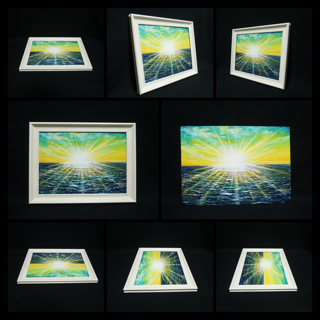 油絵 油彩 油彩画 絵 絵画 【希望の朝】