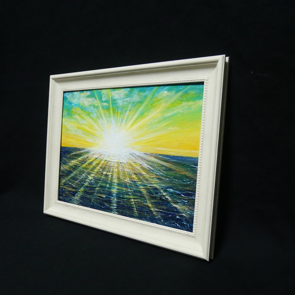 油絵 油彩 油彩画 絵 絵画 【希望の朝】