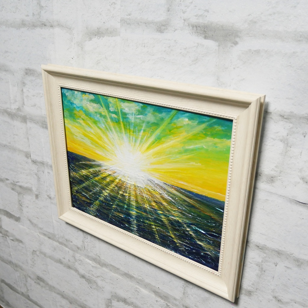 油絵 油彩 油彩画 絵 絵画 【希望の朝】