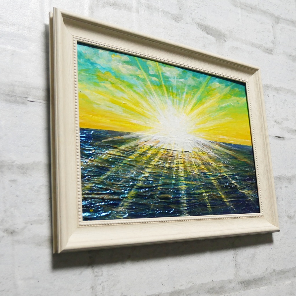 油絵 油彩 油彩画 絵 絵画 【希望の朝】