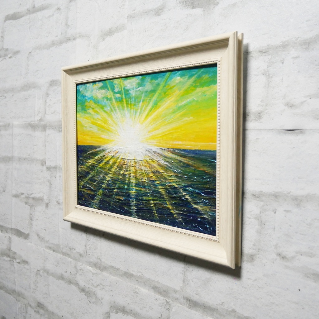 油絵 油彩 油彩画 絵 絵画 【希望の朝】