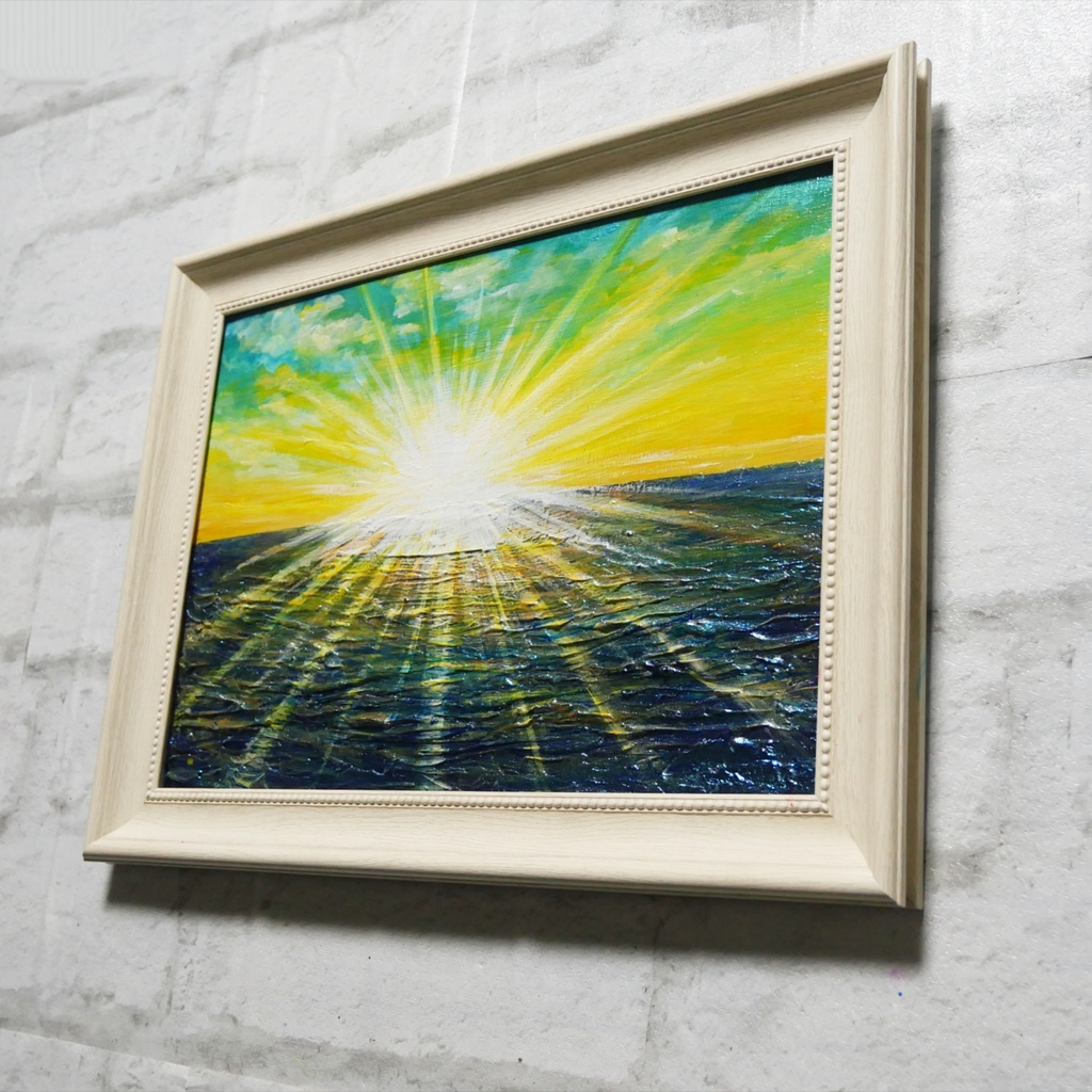 油絵 油彩 油彩画 絵 絵画 【希望の朝】