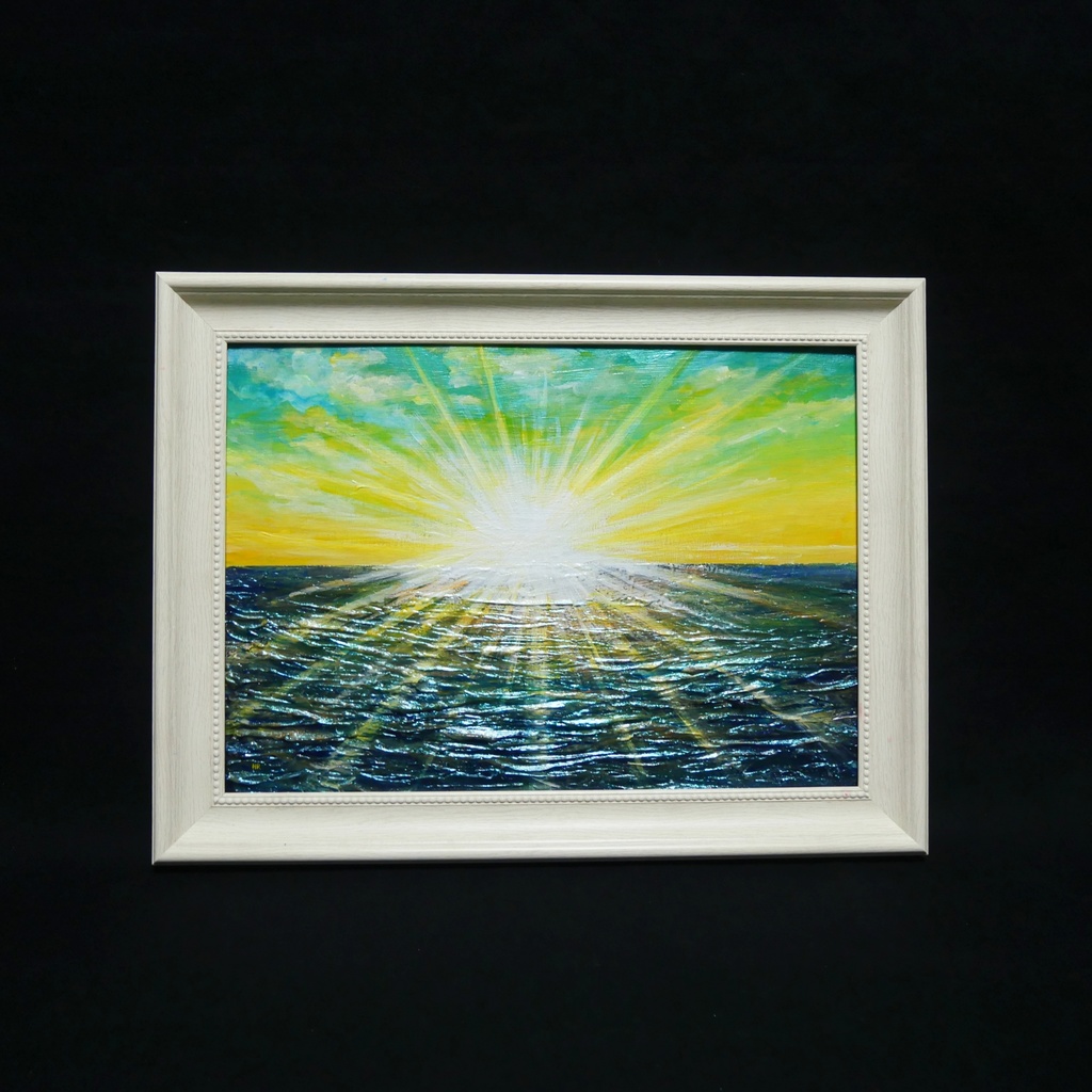 油絵 油彩 油彩画 絵 絵画 【希望の朝】