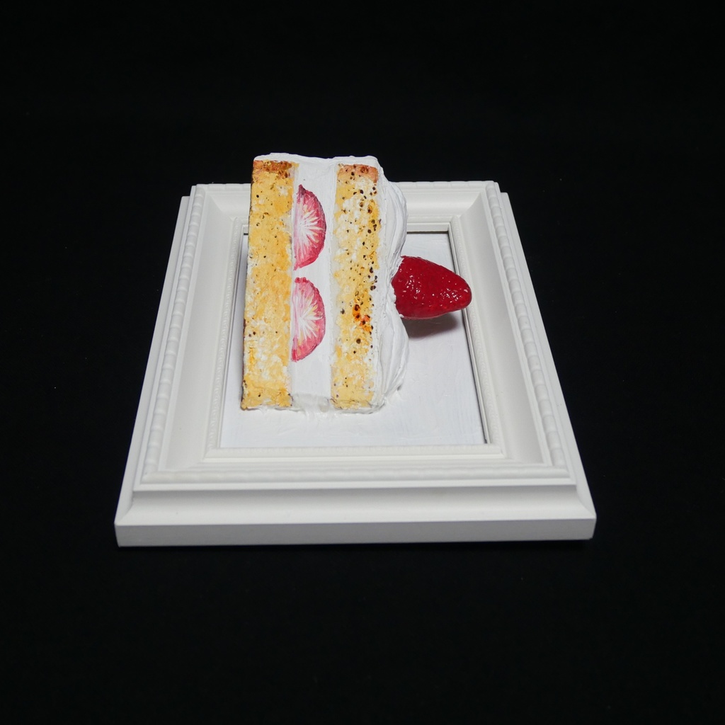 油絵 油彩 油彩画 絵 絵画 【飛び出すショートケーキ】