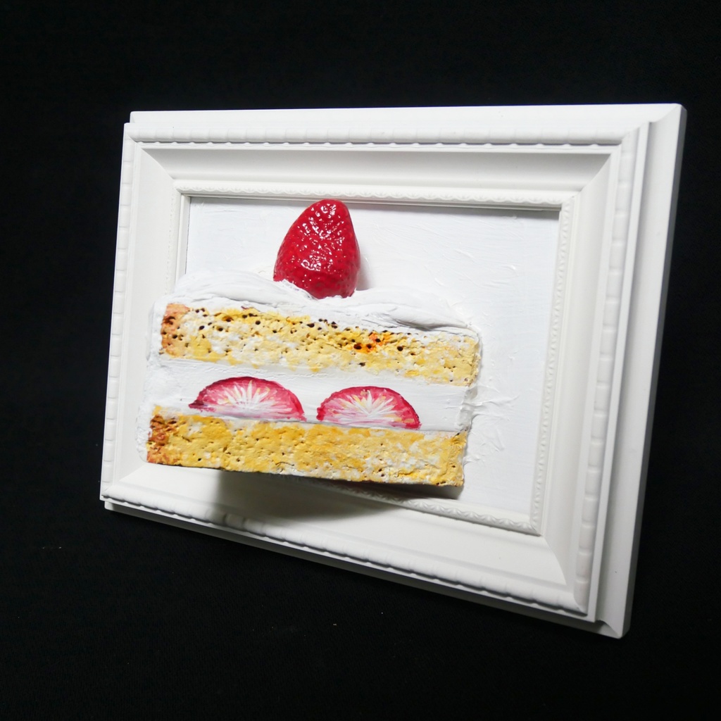 油絵 油彩 油彩画 絵 絵画 【飛び出すショートケーキ】