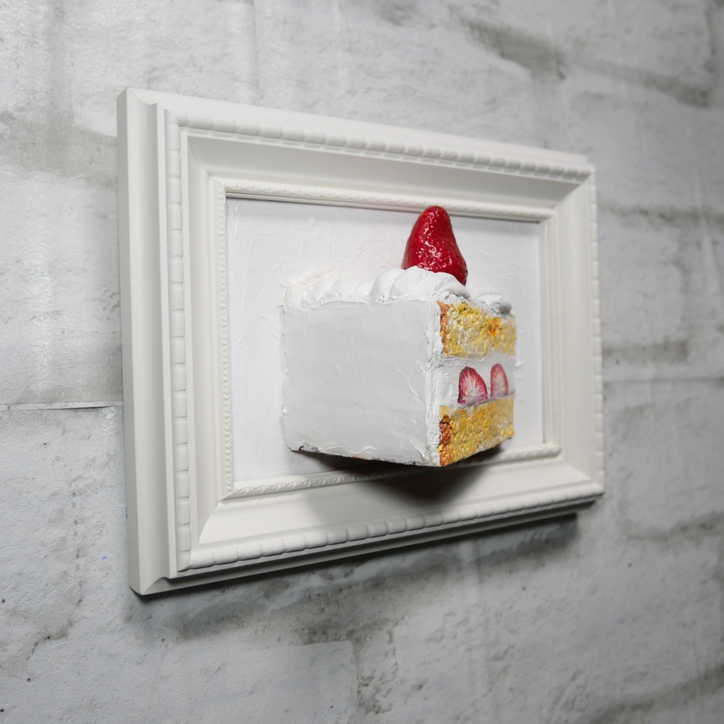 油絵 油彩 油彩画 絵 絵画 【飛び出すショートケーキ】