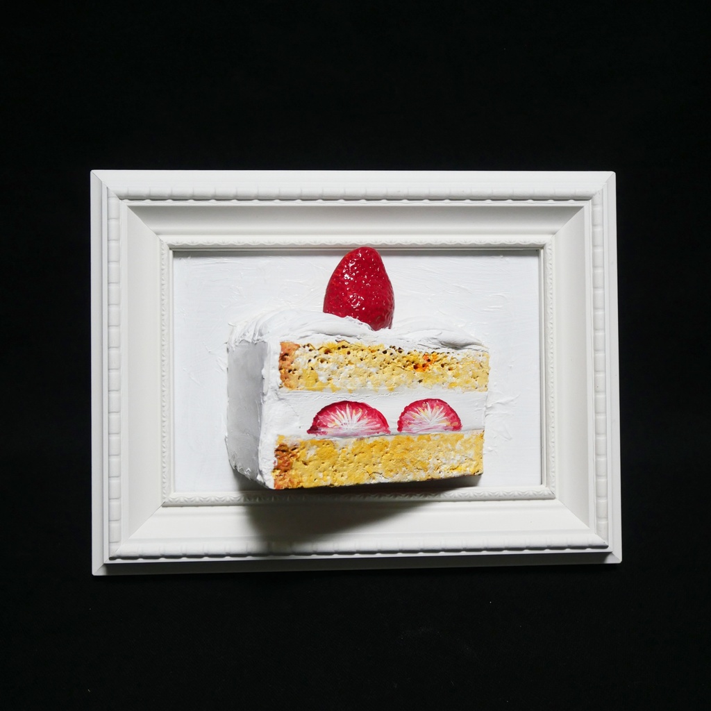 油絵 油彩 油彩画 絵 絵画 【飛び出すショートケーキ】