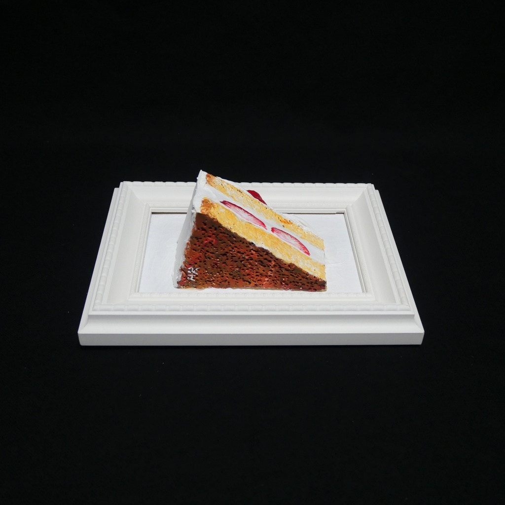 油絵 油彩 油彩画 絵 絵画 【飛び出すショートケーキ】